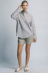 EMERSON STRIPE BUTTON TOP