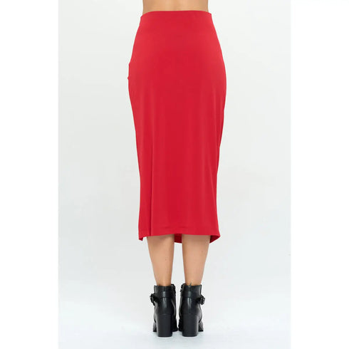 FRONT KNOT SLIT SKIRT