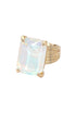 EMERALD CUT ADJUSTABLE RING