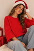 COZY CABLE CROP SLEEVE TOP