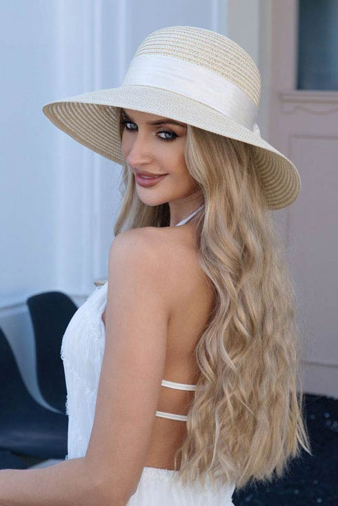 WIDE BRIM BOW HAT