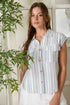 SHORT SLEEVE STRIPE TOP