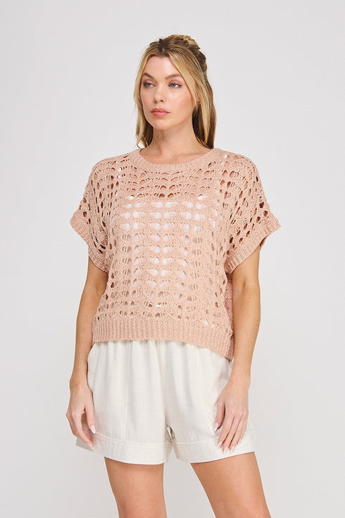 TESSA SHORT SLEEVE OPEN TOP
