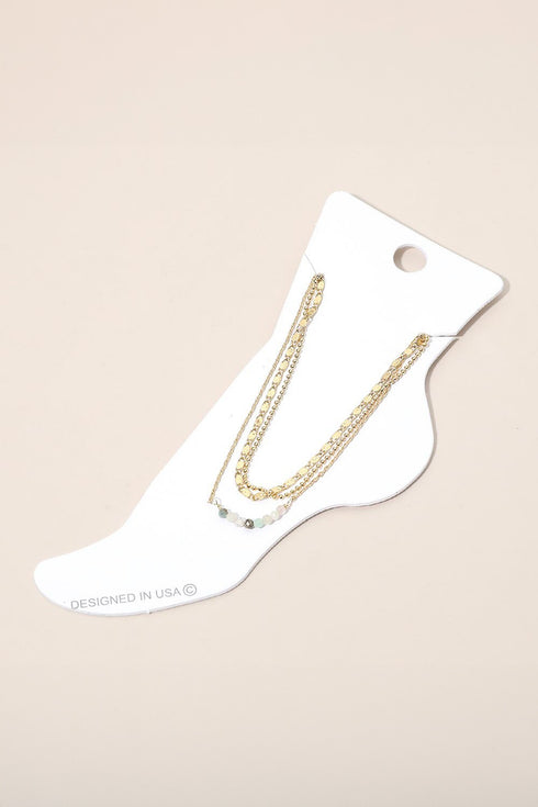 LAYERED CHAIN ANKLET