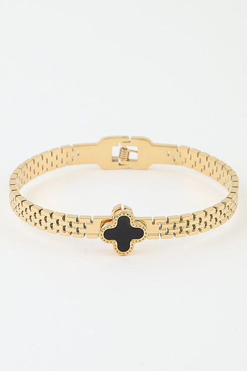 BLACK CLOVER CHAIN BRACELET