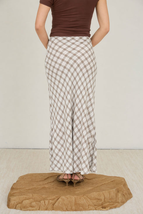 PLAID HIGH WAIST MIDI