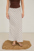 PLAID HIGH WAIST MIDI