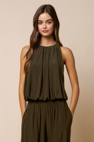 BUBBLE HEM SLEEVELESS TOP