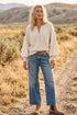 SOFT KNIT BALLOON SLEEVE TOP