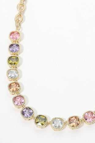 MULTICOLOR STONE NECKLACE