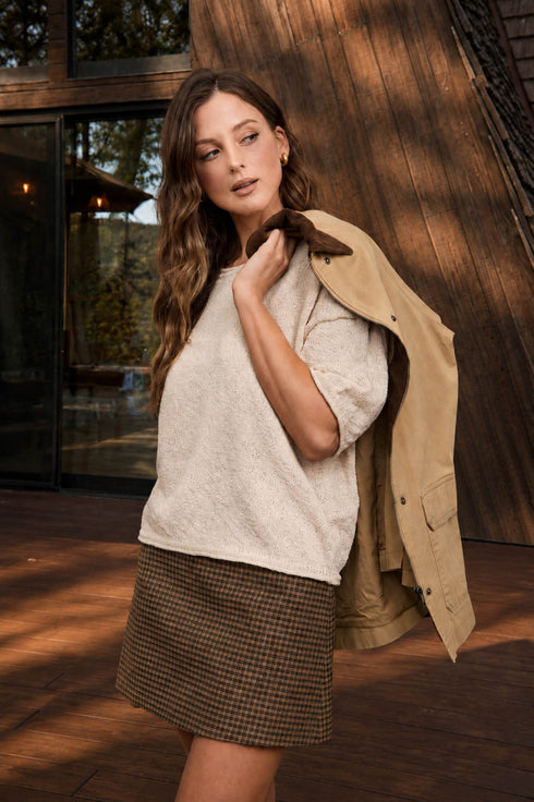RAW EDGE BOXY SWEATER