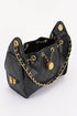 QUILTED VEGAN LEATHER SHOULDER BAG