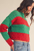 GREEN & RED STRIPE SWEATER