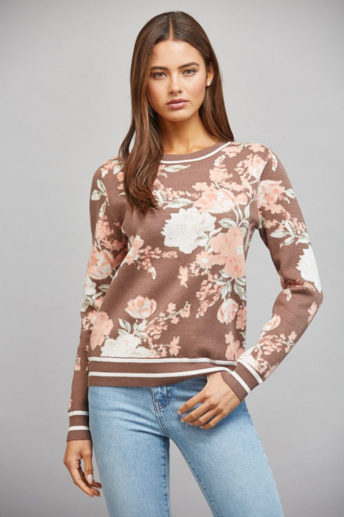 FLORAL JACQUARD SWEATER