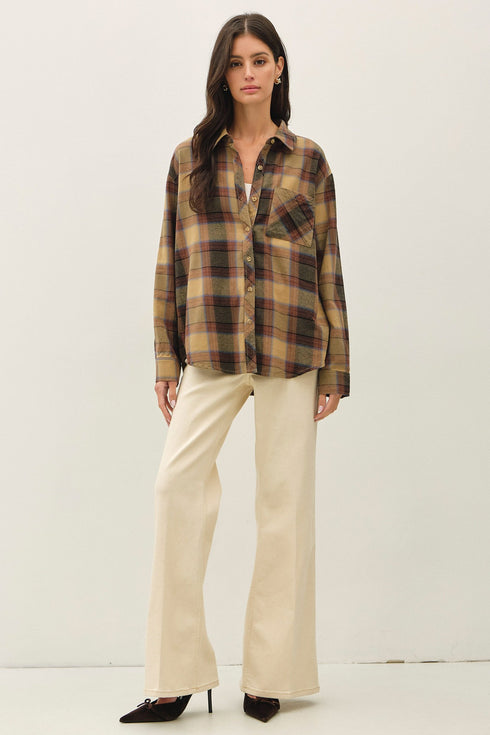 SUNSET PLAID FLANNEL SHIRT