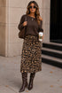 LEOPARD SATIN MIDI
