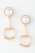 HORSEBIT PEARL DROP EARRINGS