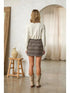 PLEATED PLAID MINI SKIRT