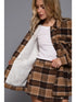 FAUX FUR LINED PLAID JACKET
