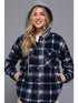 PLAID BUTTON HOODIE