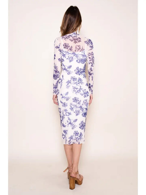 HANA MESH FLORAL DRESS