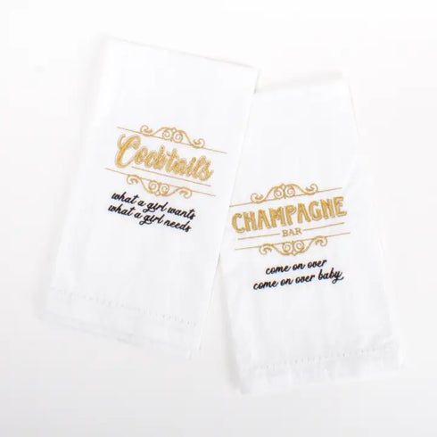 EMBROIDERED BAR TOWELS