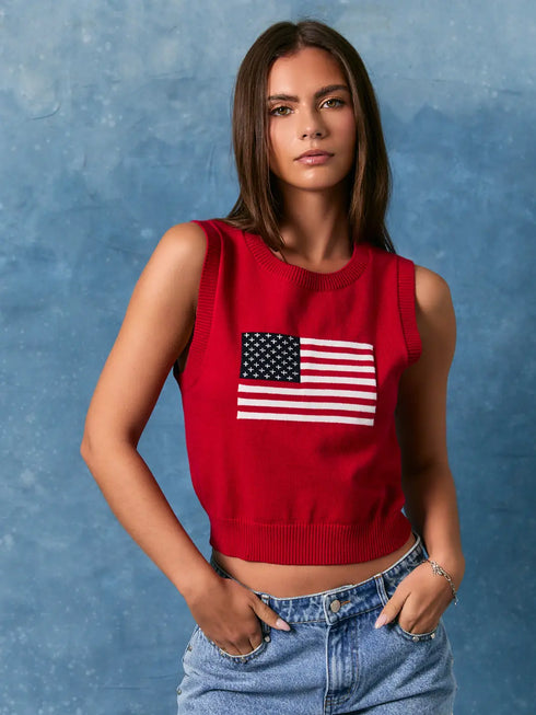 FLAG SWEATER TANK
