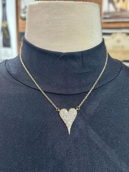 14K PLATED HEART NECKLACE