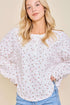 FLORAL WAFFLE KNIT TOP