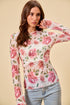 LACE FLORAL ROSE TOP