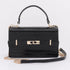 FAUX CROC LEATHER HANDLE BAG