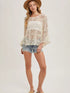 CROCHET BELL SLEEVE TOP