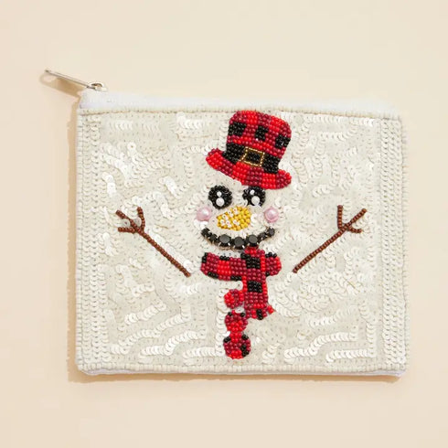 BEADED COIN POUCH
