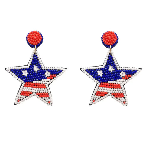 AMERICA BEADED EARRINGS