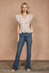 FLORAL FLUTTER TOP