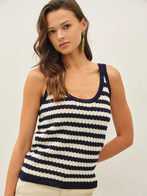 STRIPED TANK SWEATER