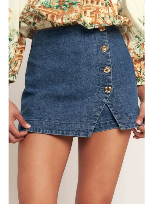 DETAIL DENIM SKORT