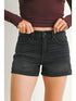 CLEAN HEM STRETCH DENIM SHORT