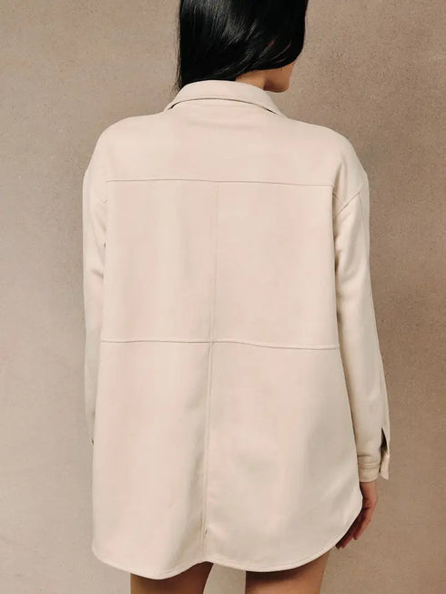 FAUX SUEDE SHACKET