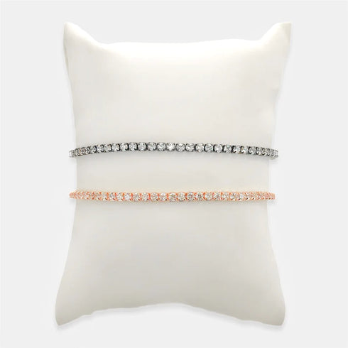 RHINESTONE DRAWSTRING BRACELET