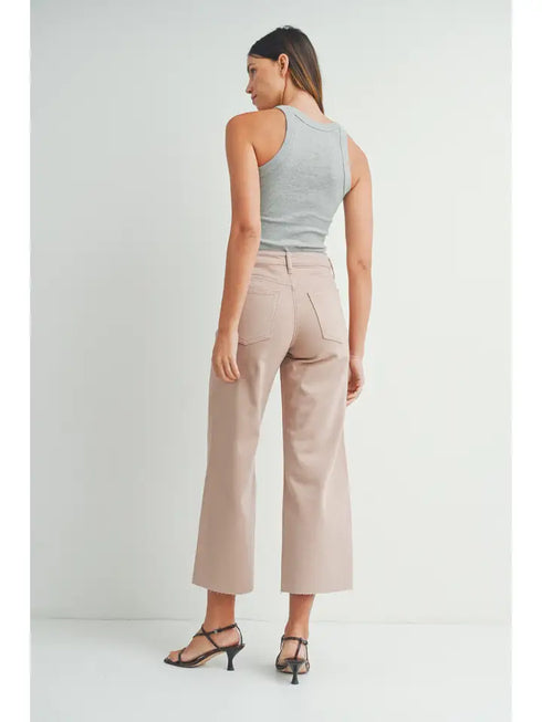 NATURAL SLIM WIDE LEG DENIM