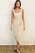 LINEN WRAP DRESS