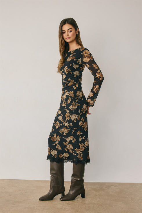 VINTAGE FLORAL LACE SKIRT