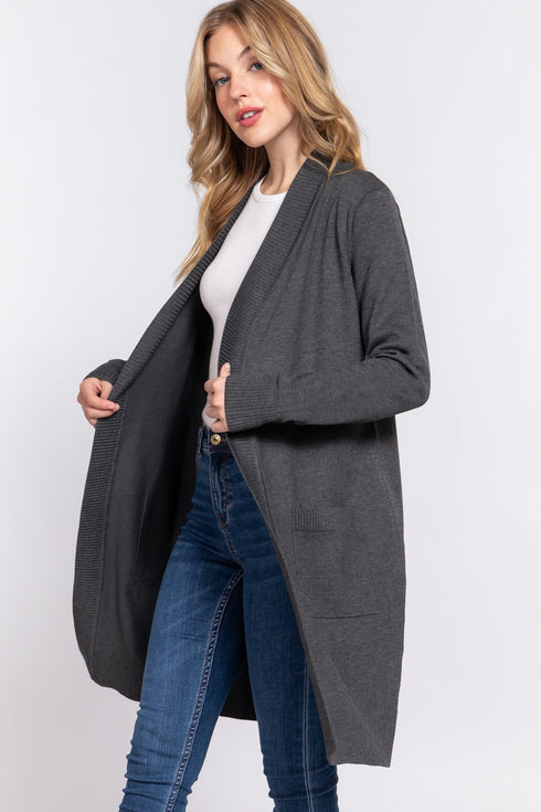 LONG OPEN CARDIGAN