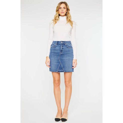 STONE WASH DENIM SKIRT