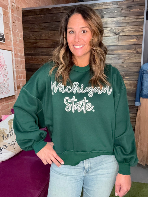 BALLOON SLEEVE GAME PULLOVER