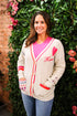HEART EMBROIDERED CARDI