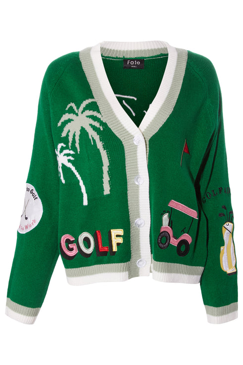 GOLF PATCH CARDIGAN