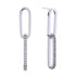 14K DIP CZ LINK EARRINGS