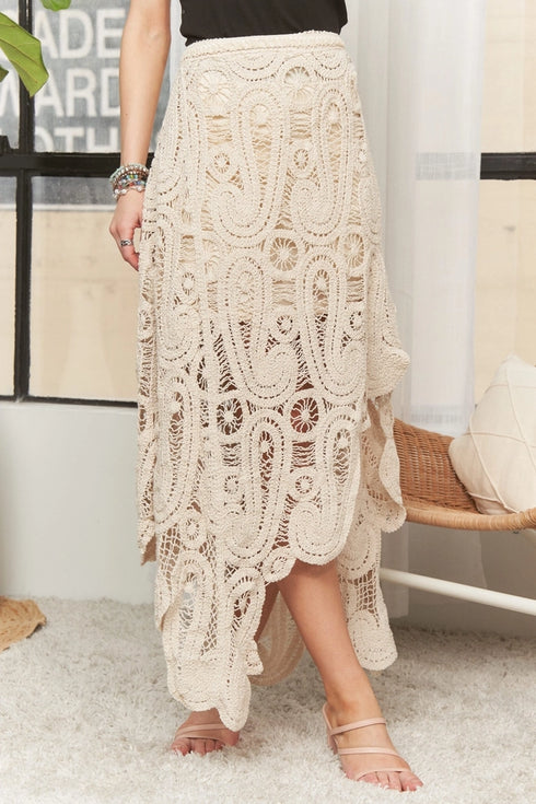CROCHET HI LOW SKIRT